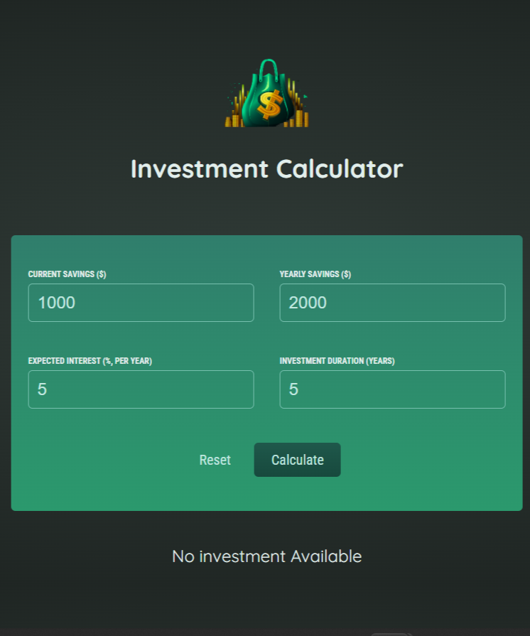 GitHub jaymhorsh/investmentcalculator