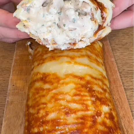 Roulé de maïs au poulet et emmental avec potatos
