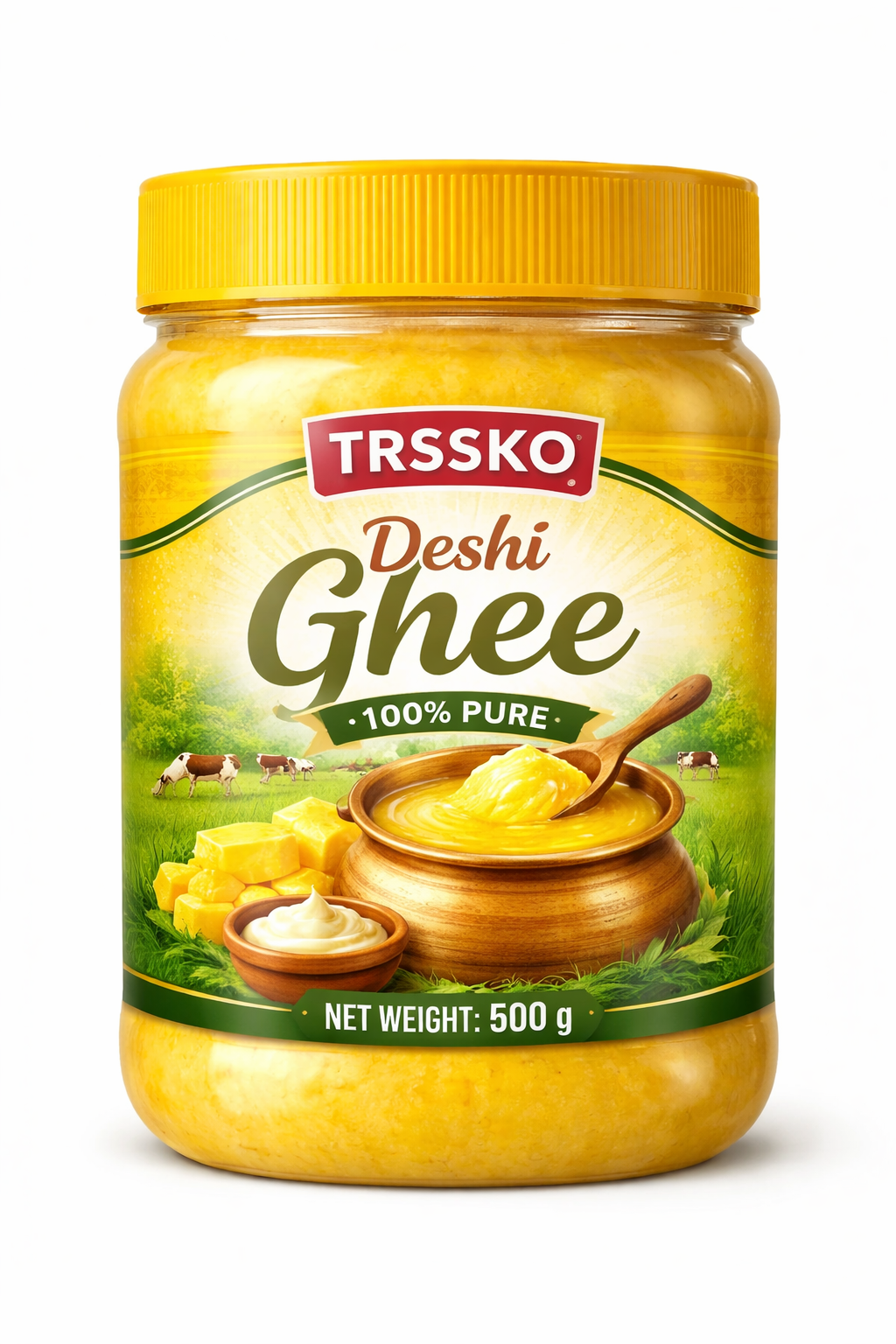 TRSSKO Pure Desi Cow Ghee 500ml