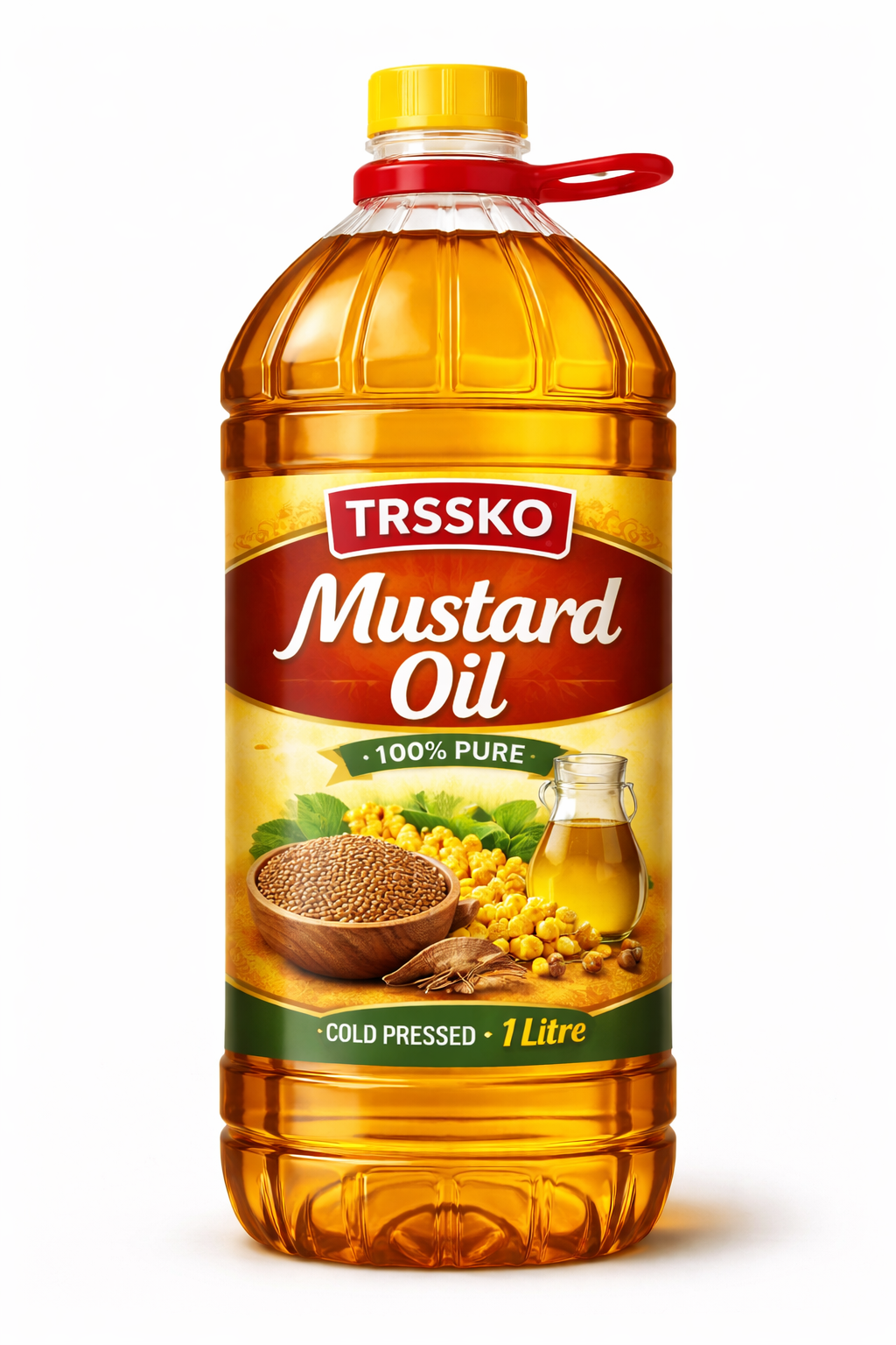 TRSSKO Pure Cold Pressed Mustard Oil 1L