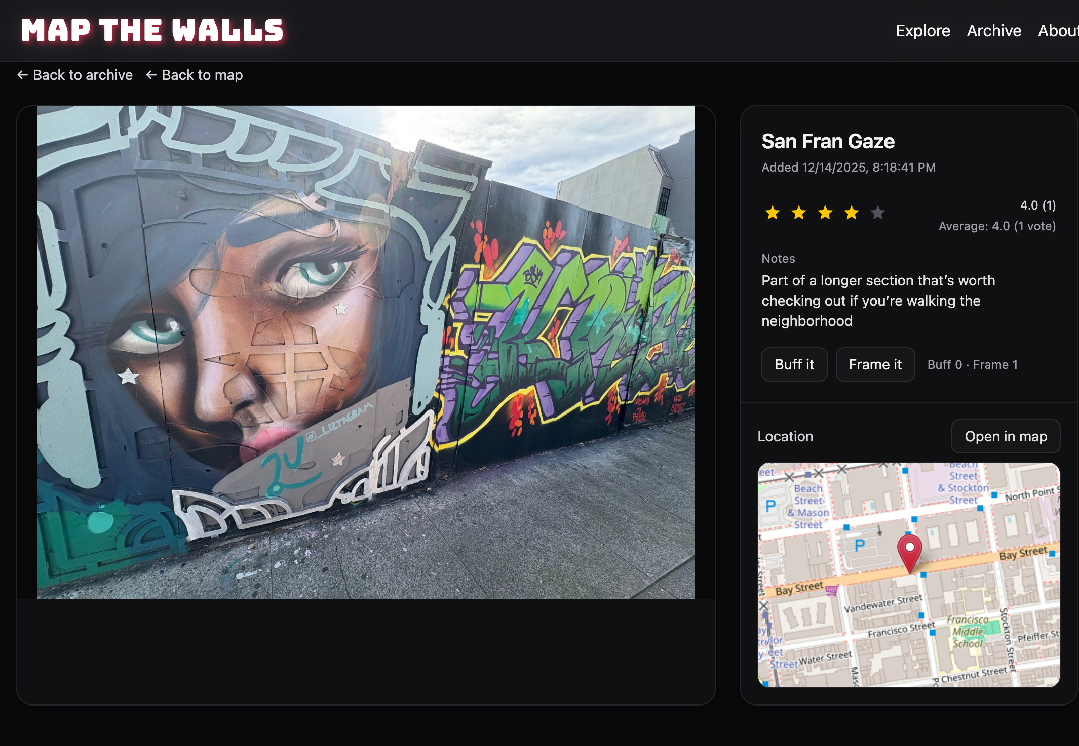 MapTheWalls screenshot