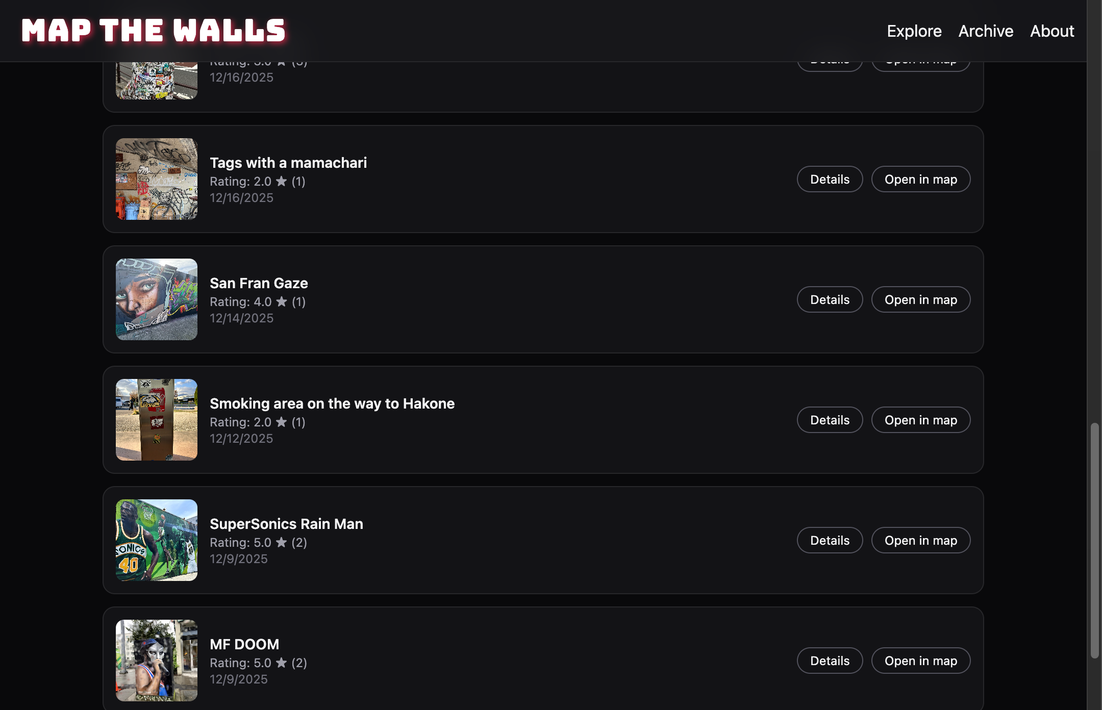 MapTheWalls screenshot