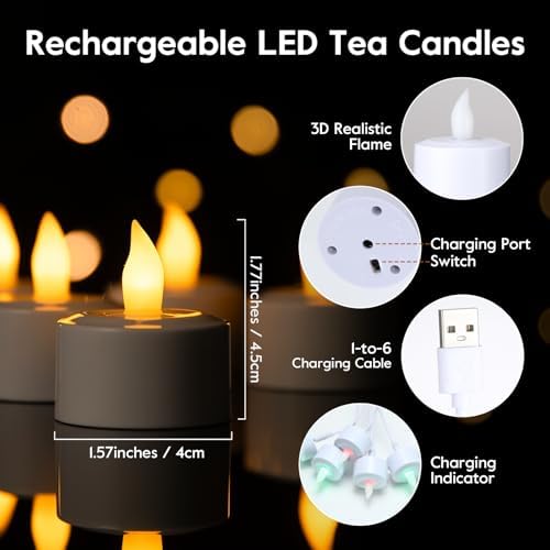 Vue 3 de Extsud Bougies Led Rechargeables