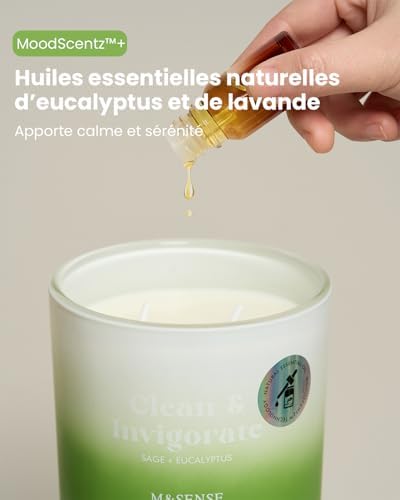 Vue 3 de Msense Bougie Parfumees Sauge