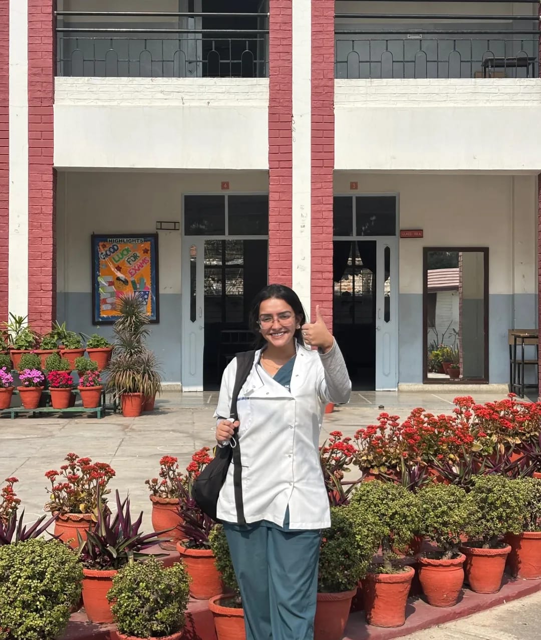 At the medical campus