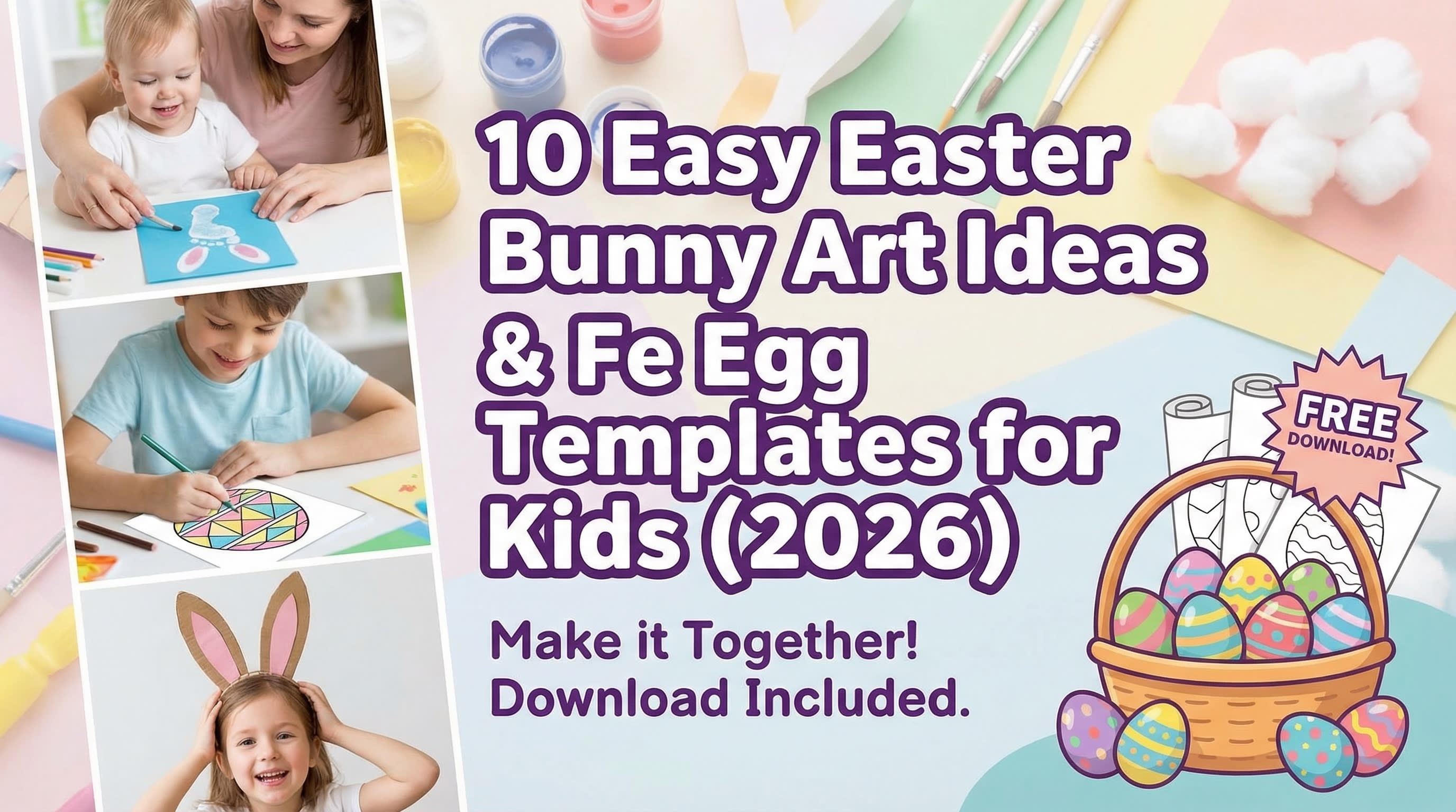 10 Easy Easter Bunny Art Ideas & Free Egg Templates for Kids (2026)
