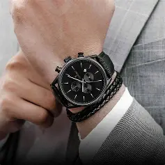 Chronograph watch close-up