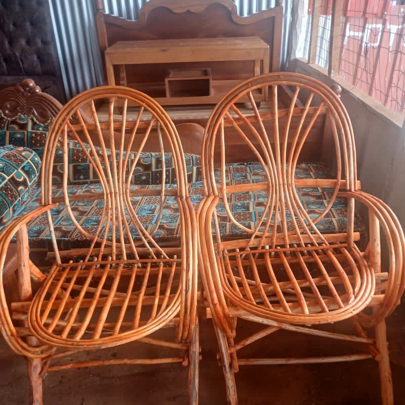Natural Rattan Armchairs