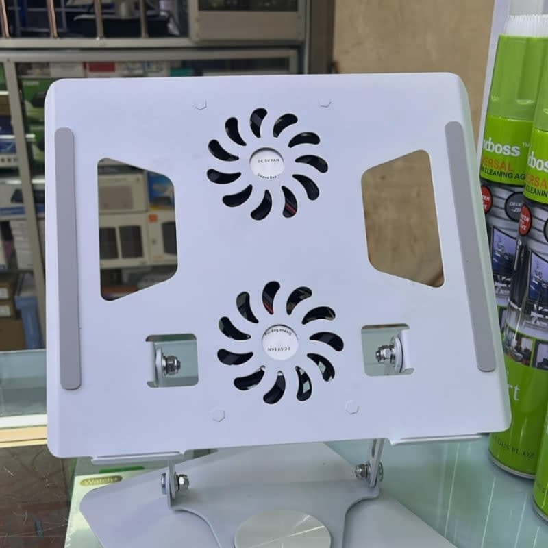 Laptop stand with cooling fan