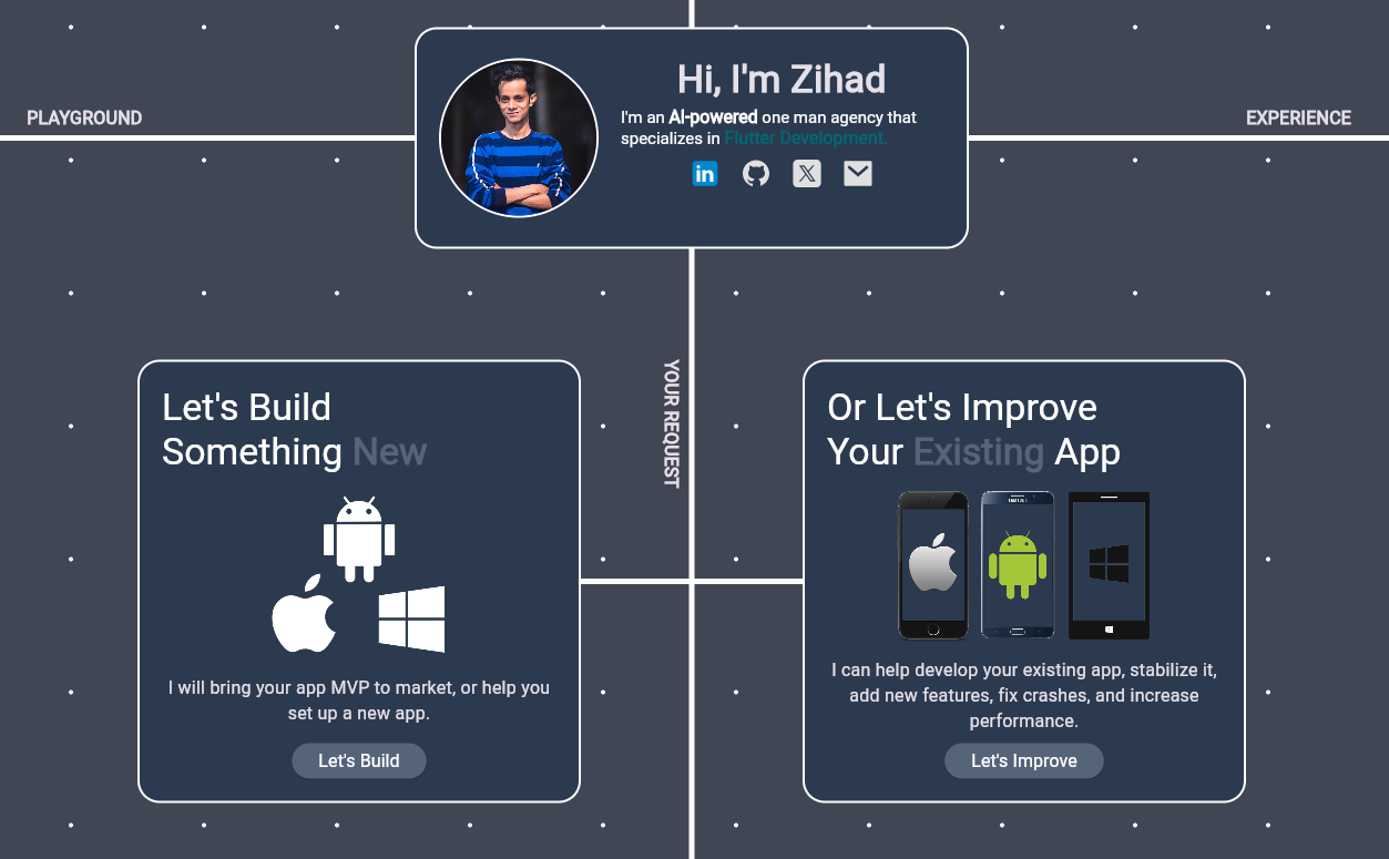 Portfolio website screenshot