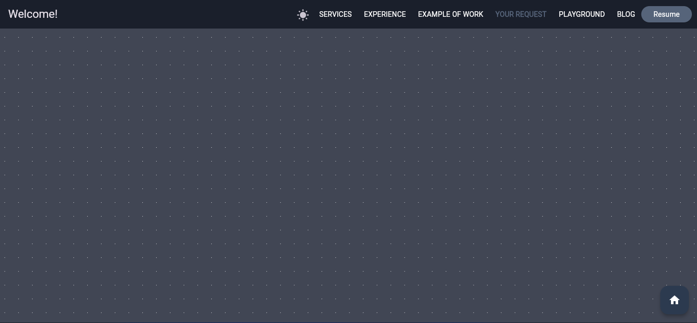 Showcasing the background effect of the portfolio website.