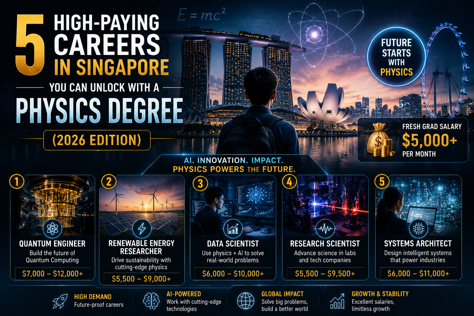 5 High Paying Careers in Singapore You Can Unlock with a Physics Degree