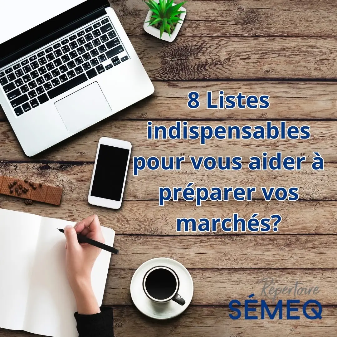 8 listes indispensables pour vous aider à préparer vos marchés