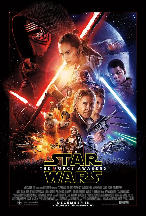 Official movie poster for "The Force Awakens"