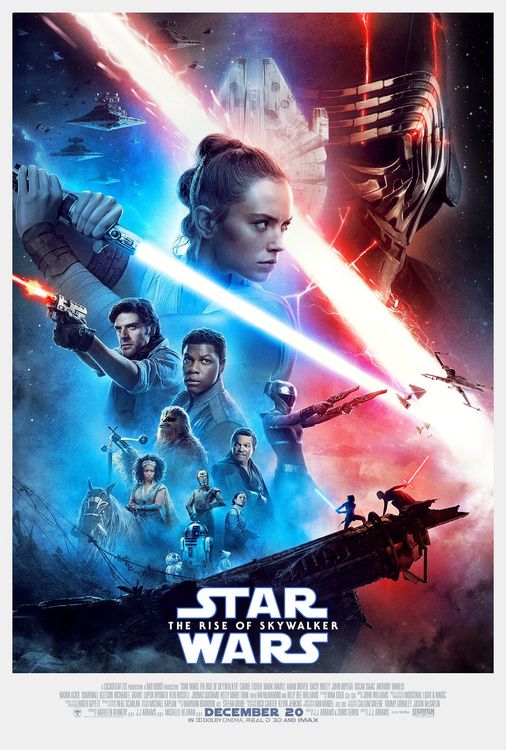 Official movie poster for "The Rise of Skywalker"