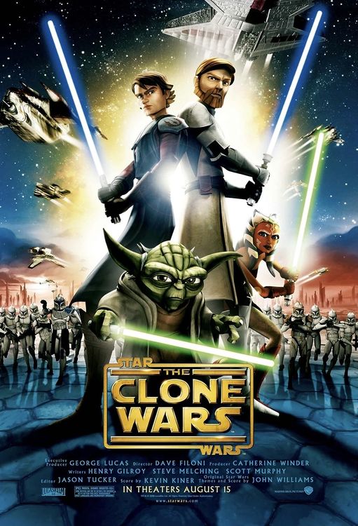Official movie poster for "The Clone Wars"