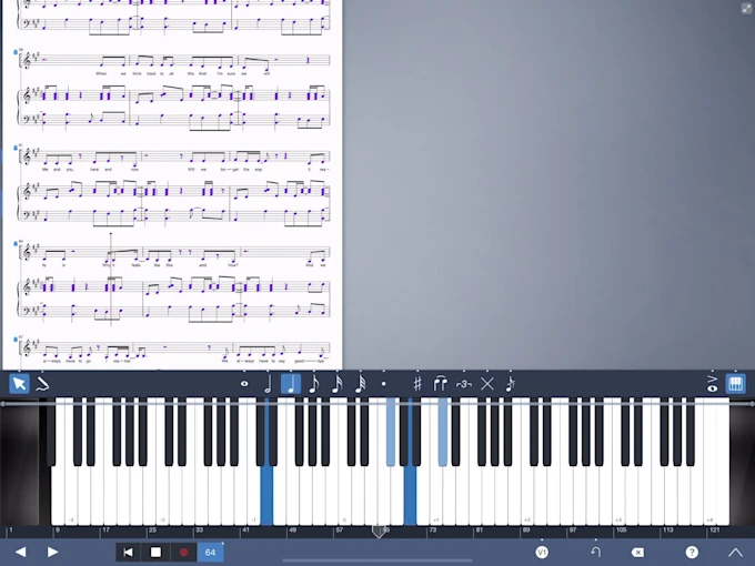 Fiverr and AirGigs real-world piano transcription example in software