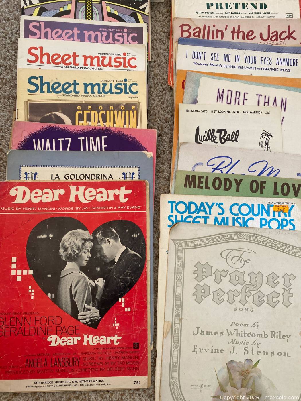Vintage sheet music