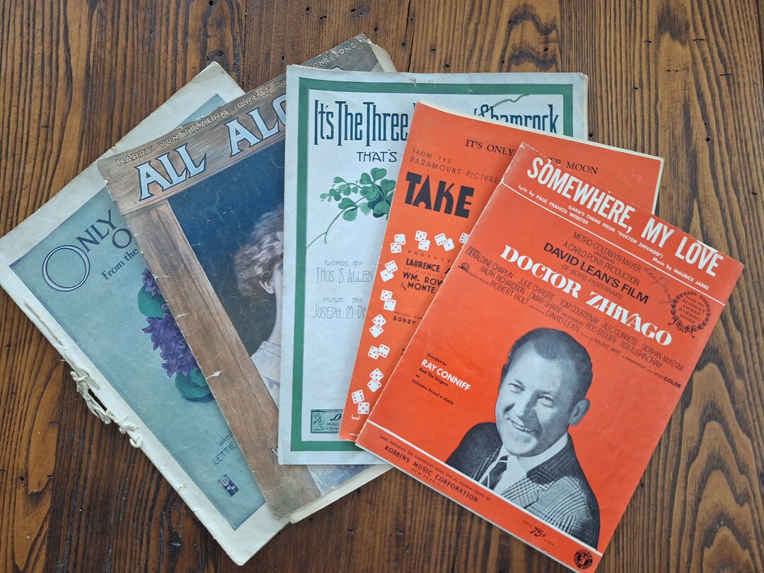 Rare vintage sheet music