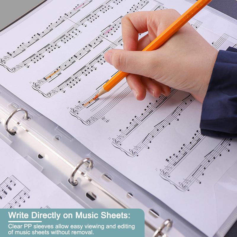 Composer writing sheet music