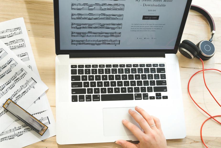 Composer selling music online
