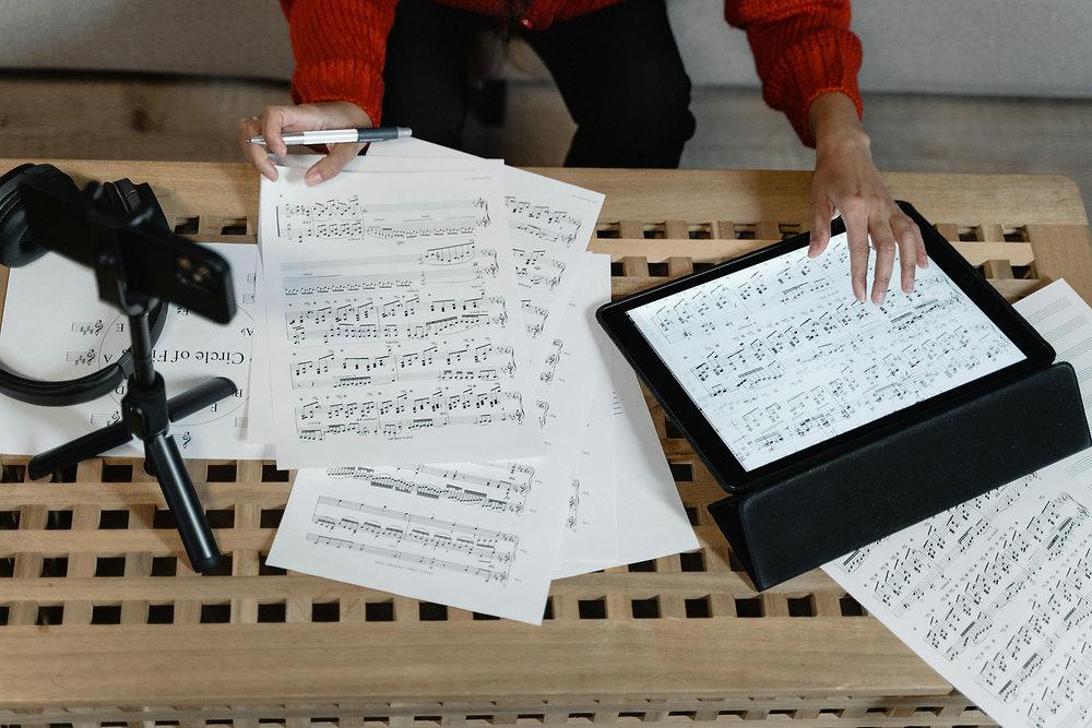Choir sheet music