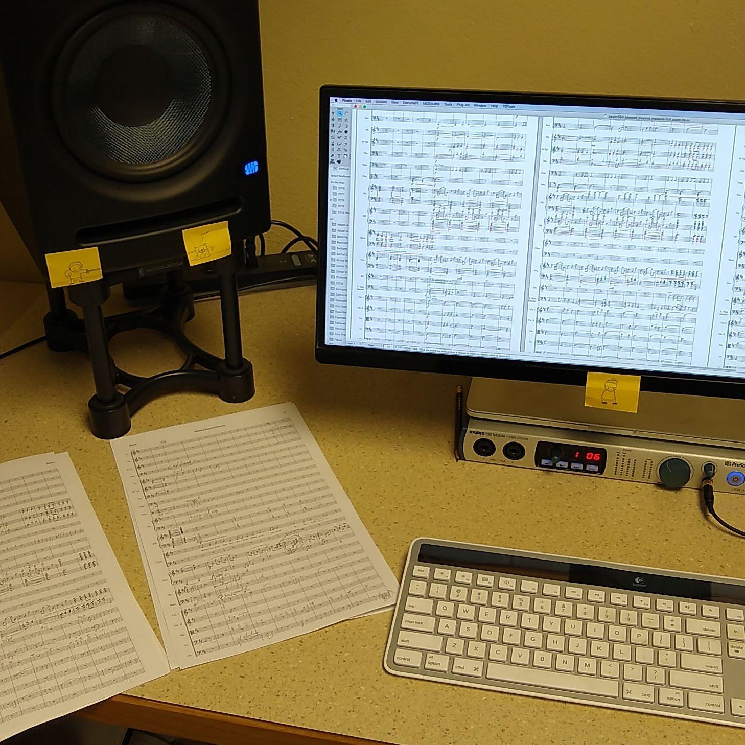 Professional music engraving workspace