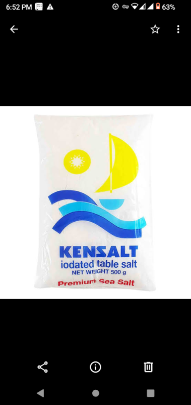 Kensalt 500g iodated table salt.