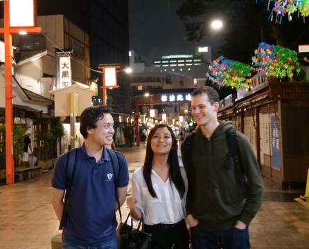 Storll through Denboin-dori st after dark