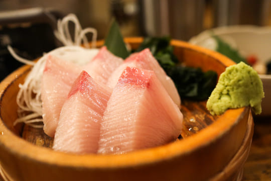 Fresh sashimi at Izakaya