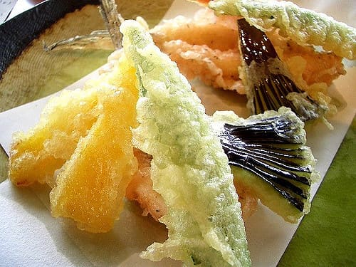 Tempura's special feature is its thin coating. You can enjoy it with salt and sauce dip for delicious taste.