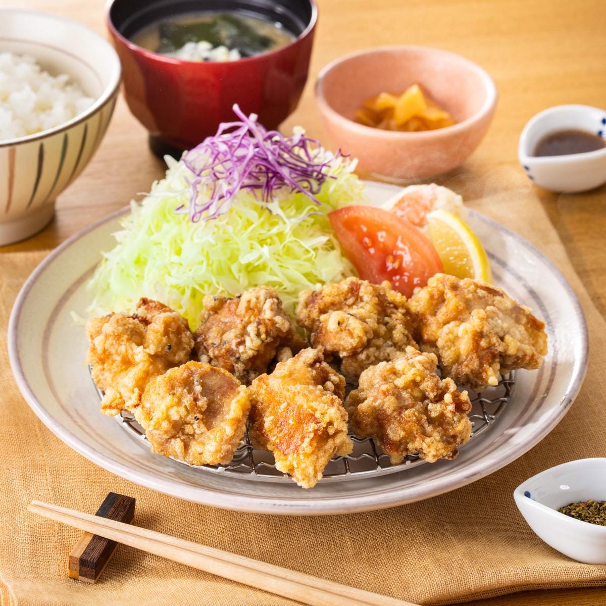 An Example of Karaage Teishoku