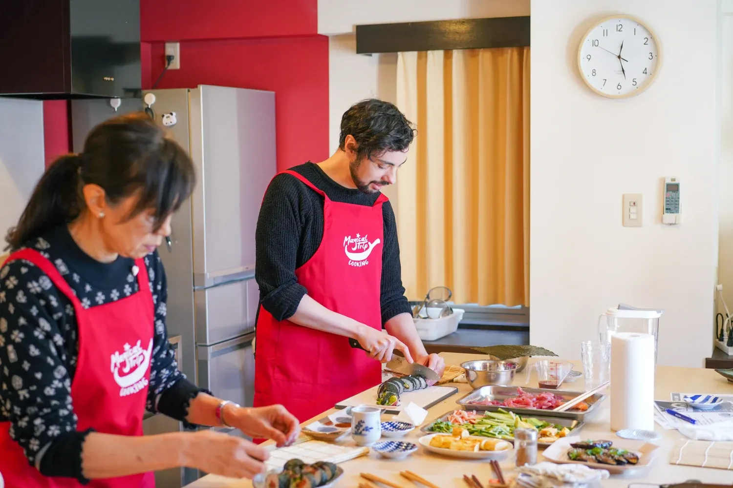 Sushi & Sake Tasting Cooking Class with a Visit to Local Supermarket in Tokyo