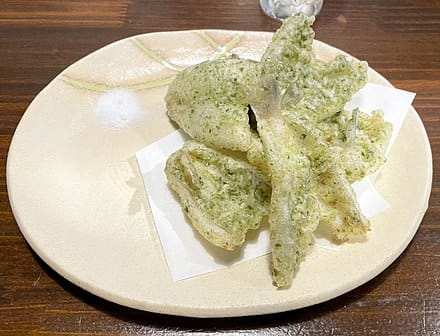 Tempura with salt