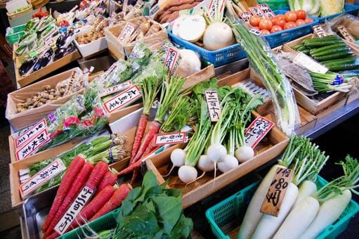 Vegetables in Nishiki Market