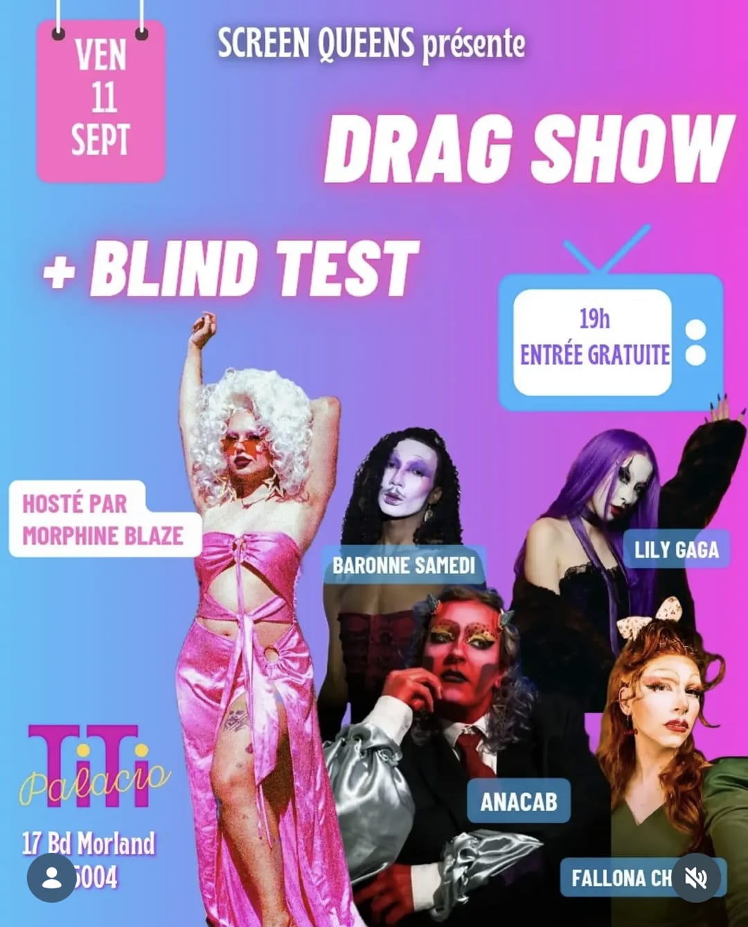 DRAG SHOW + BLIND TEST 