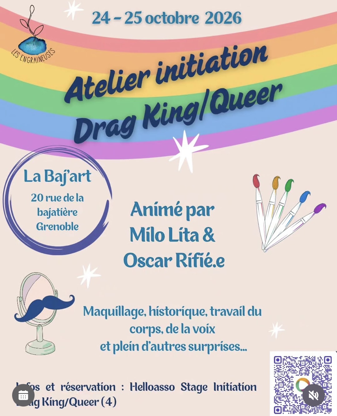 Atelier initiation Drag King/Queer