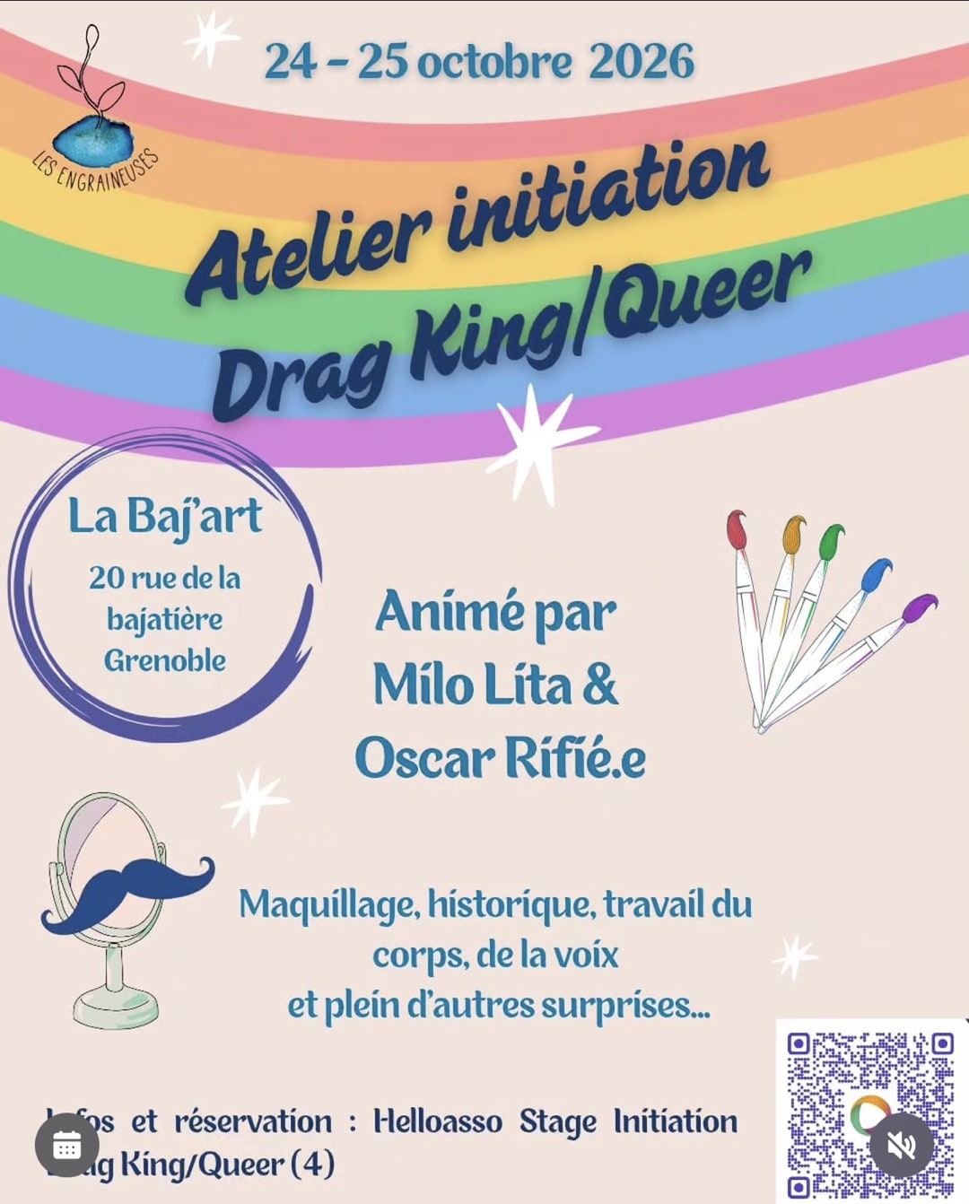 Atelier initiation Drag King/Queer
