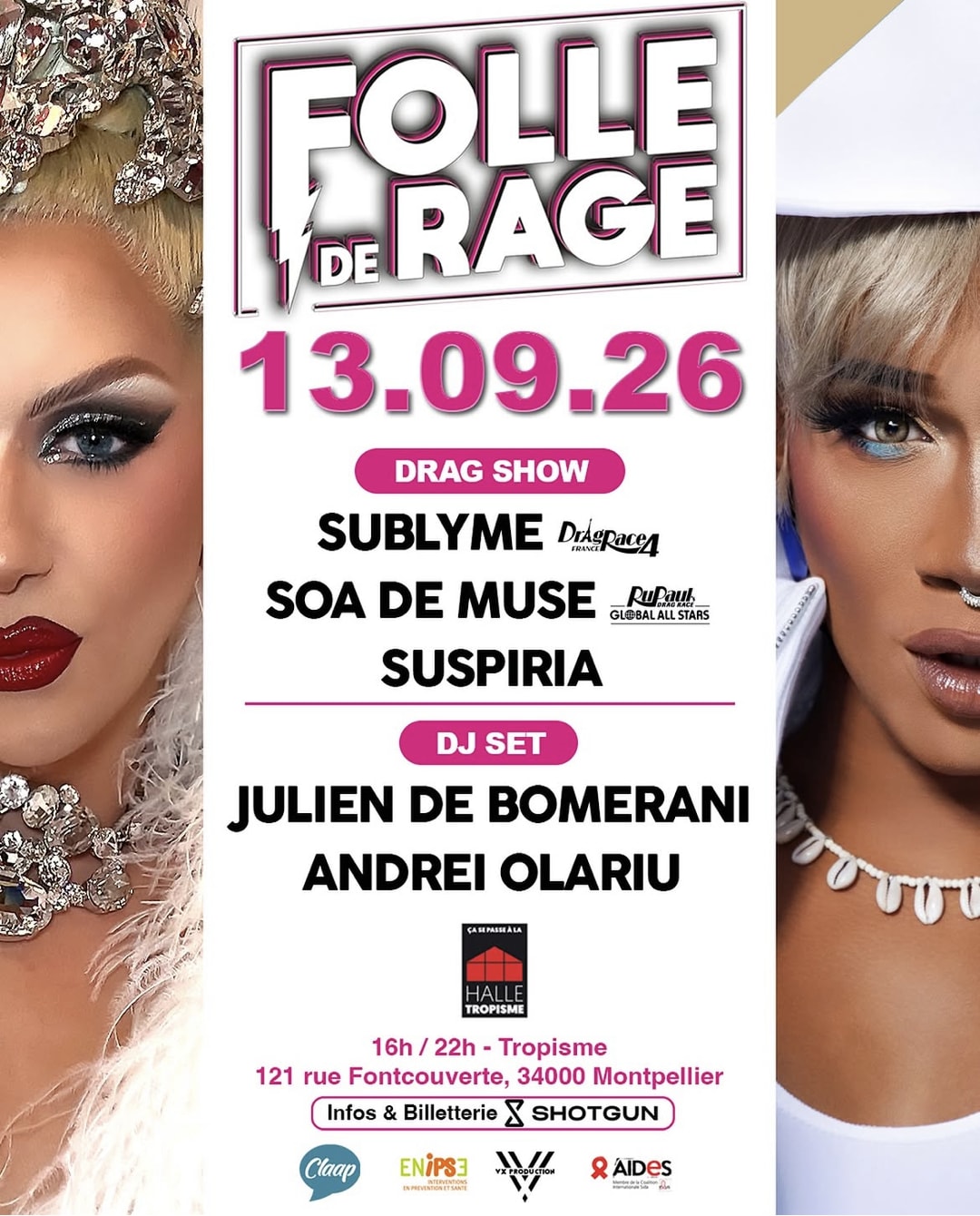 FOLLE DE RAGE x TROPISME - TEA DANCE & DRAG