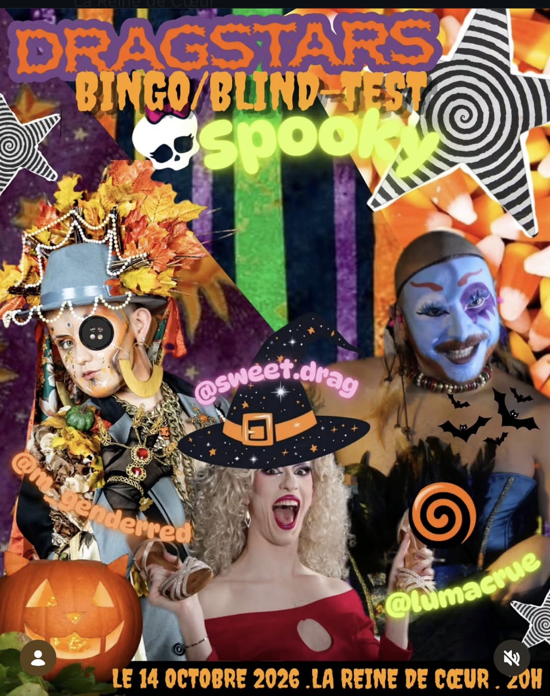DRAGSTARS BINGO BLIND TEST SPOOKY