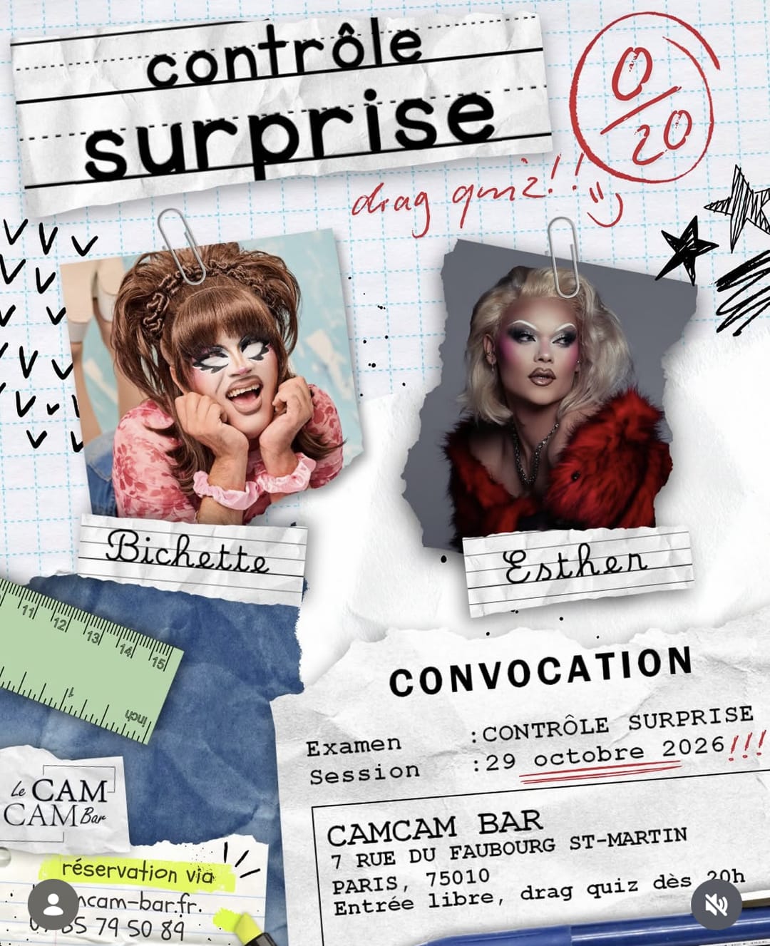 CONTRÔLE SURPRISE, DRAG QUIZ