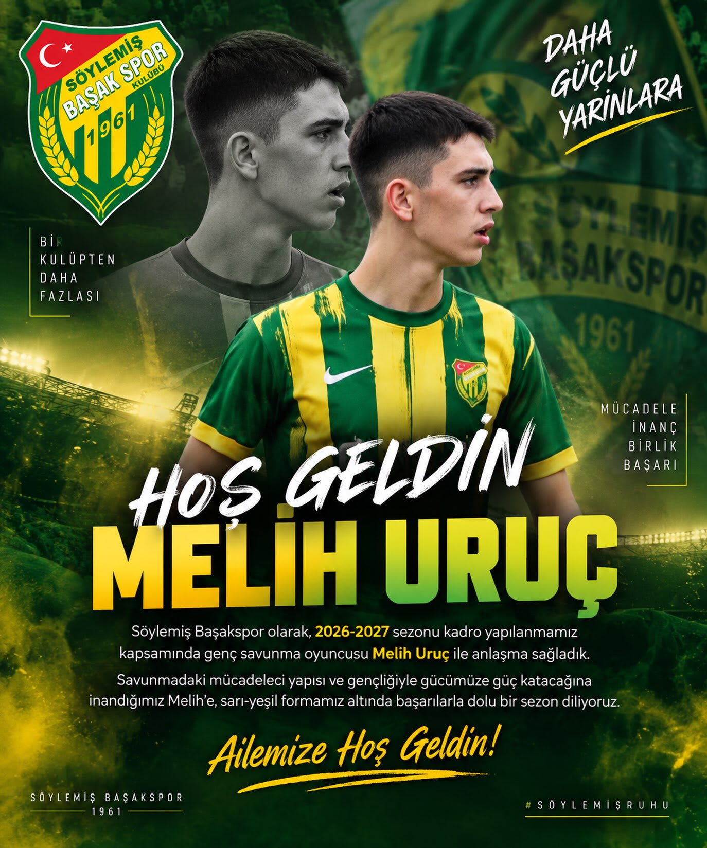 Ailemize hoş geldin Melih Uruç! 💛💚