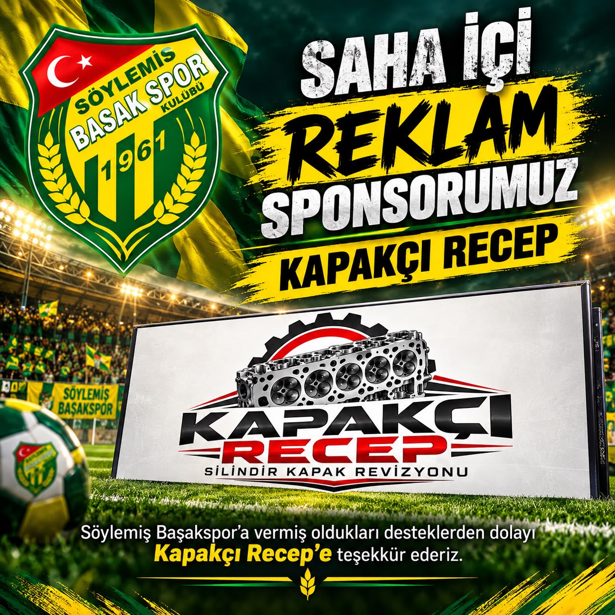 Saha İçi Reklam Sponsoru Kapakçı Recep 🤝