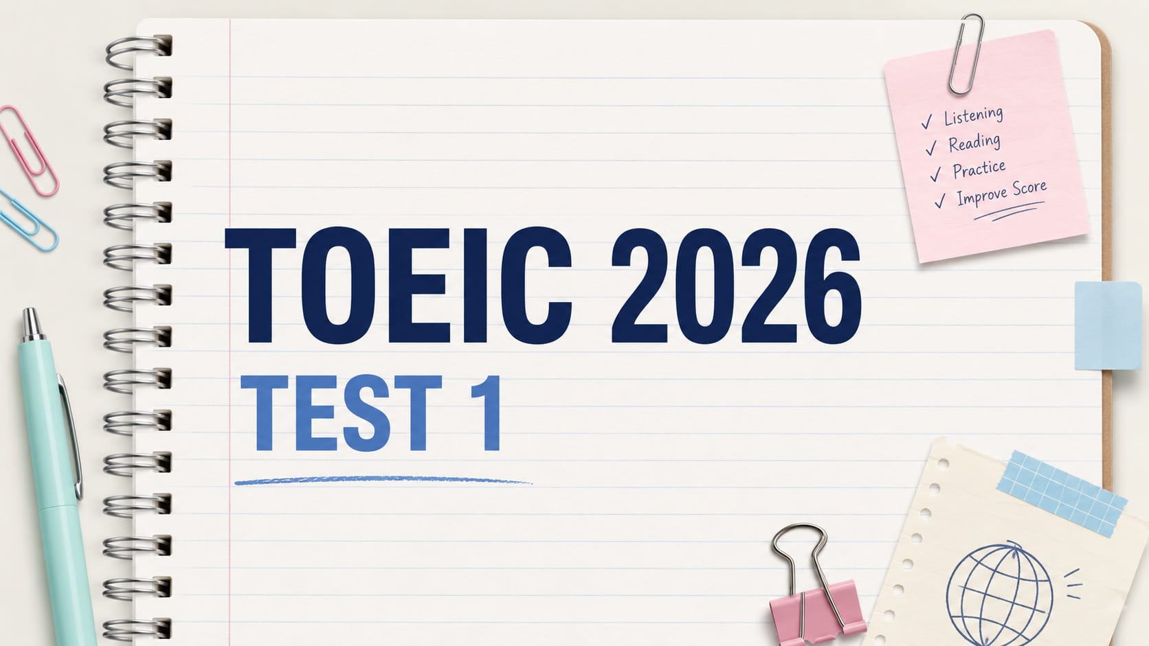 Đề thi thử T.O.E.I.C 2026 Test 1