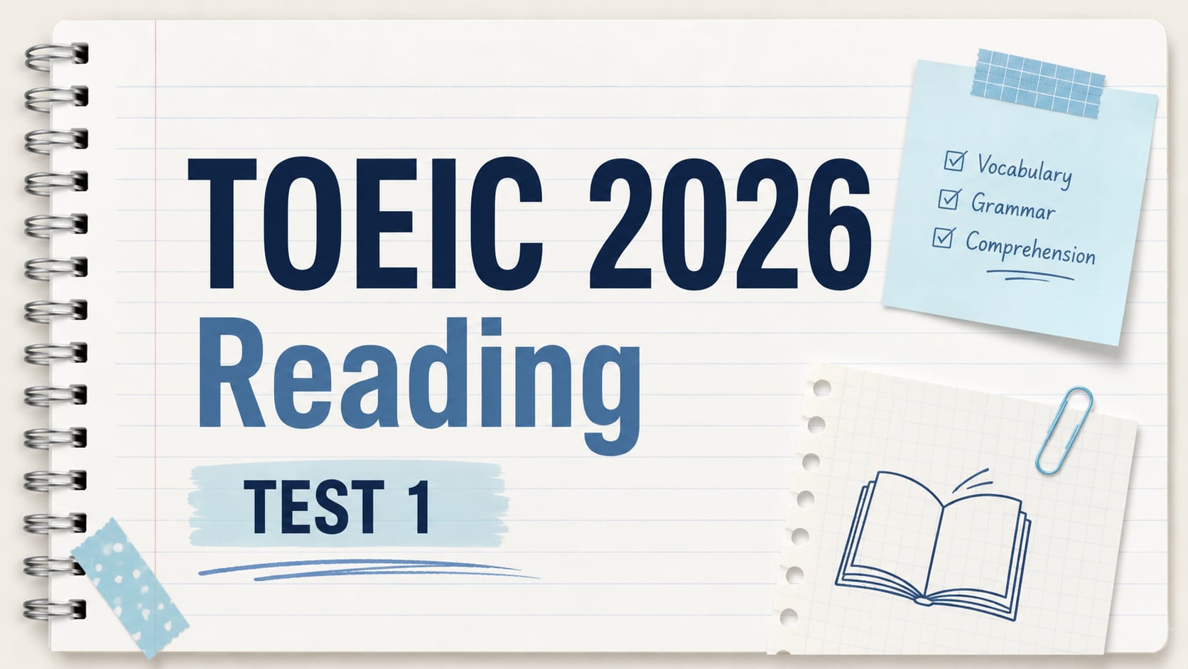 Đề thi thử T.O.E.I.C 2026 Test 01 Reading (100 câu)