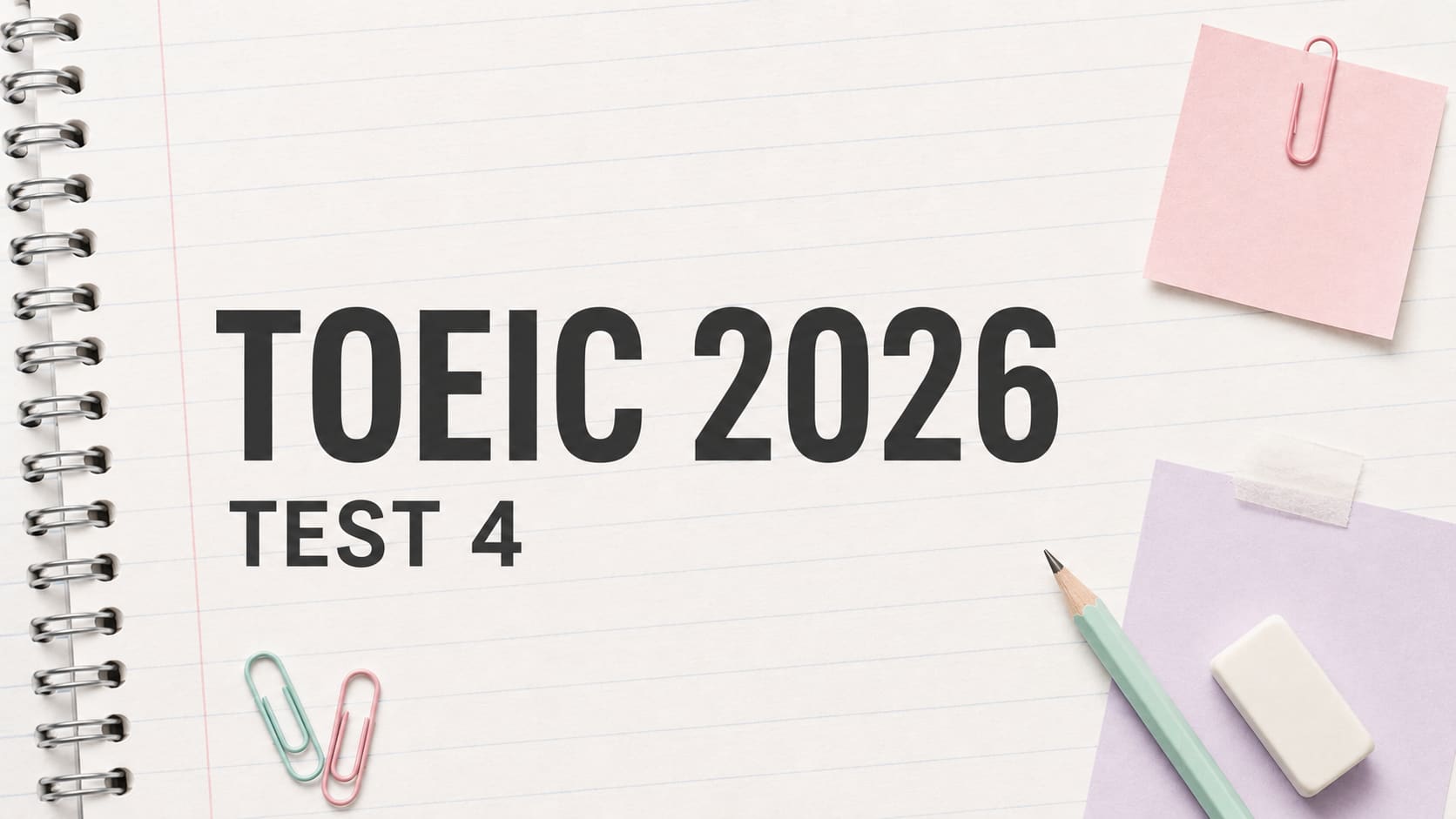 Đề thi thử T.O.E.I.C 2026 Test 4