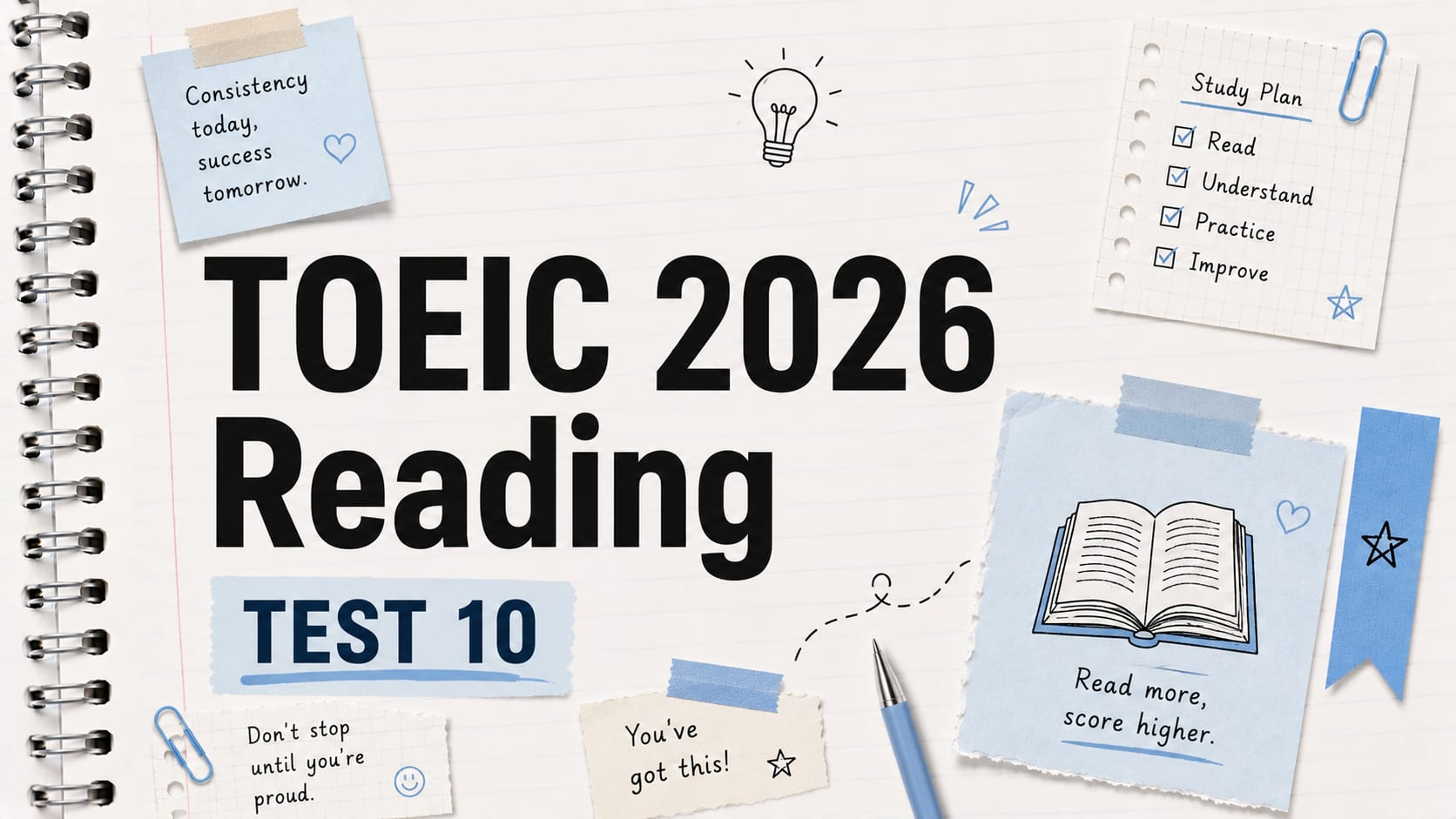 Đề thi thử T.O.E.I.C 2026 Test 10 Reading (100 câu)