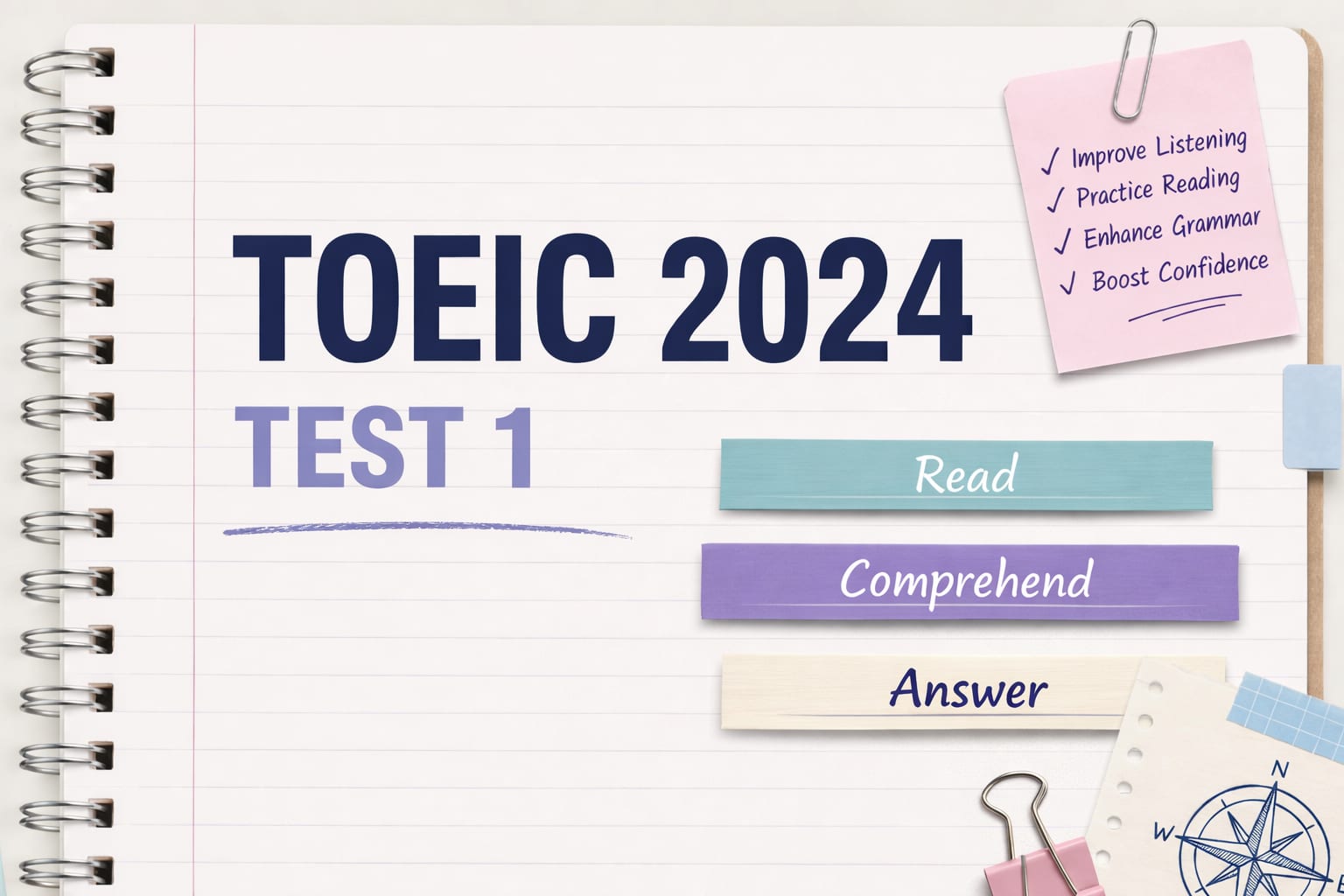 Đề thi thử T.O.E.I.C 2024 Test 1