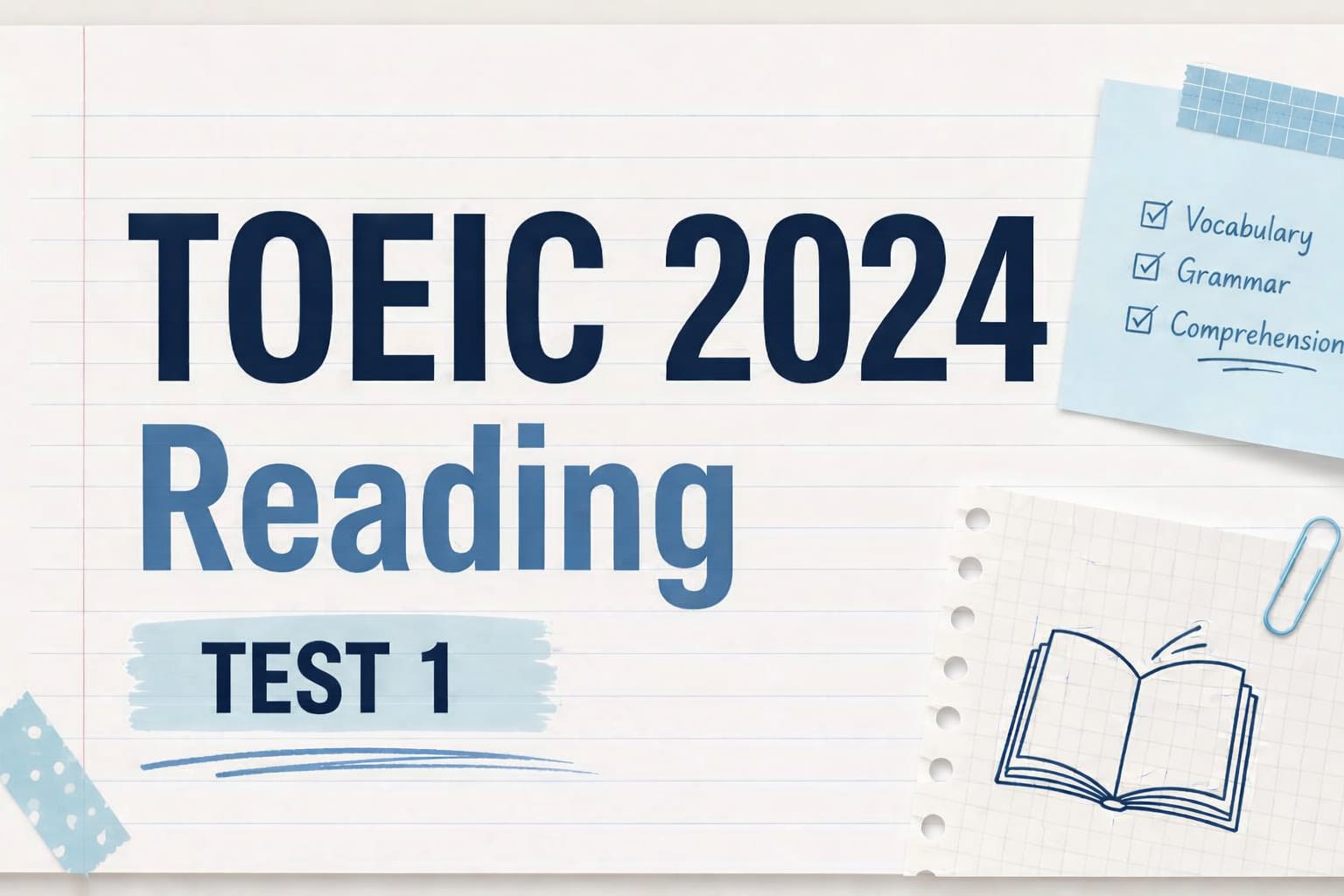 Đề thi thử T.O.E.I.C 2024 Test 01 Reading (100 câu)