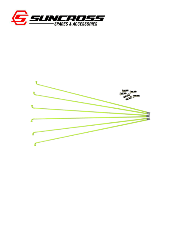 NEON GREEN SPOKES 29" (275MM)